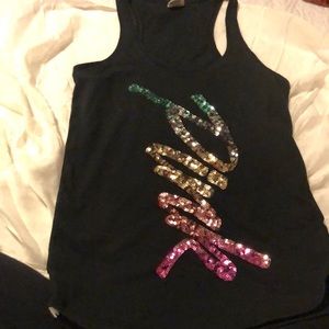 PINK bling tank top